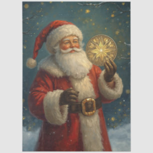 Papel De Seda Papai Noel Vintage 