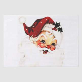 Papel De Seda Papai Noel Vintage: Charme Alegre de Férias