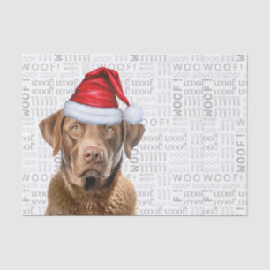 Papel De Seda Papais noeis Chesapeake Bay Dog Férias de Natal Fe
