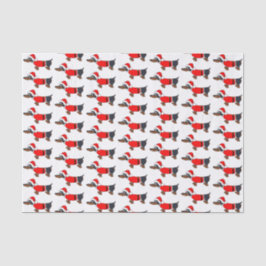 Papel De Seda Papais noeis de desenho animado Dachshund Dog Pape