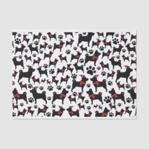 Papel De Seda Papais noeis de Natal bonitos - Pinças de cães