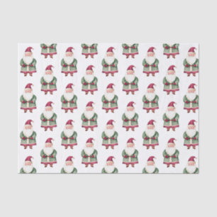 Papel De Seda Papais noeis de Natal Vermelho Verde Branco