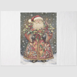 Papel De Seda Papais noeis de túnica decorada