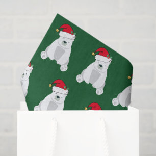 Papel De Seda Papais noeis de Urso Polar de Natal Bonito Criança