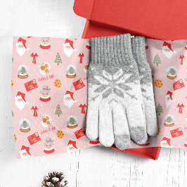 Papel De Seda Papais noeis e Sra. Claus Festivo Fa La Christmas