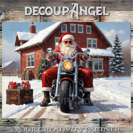 Papel De Seda Papais noeis na estrada - desacoplamento -