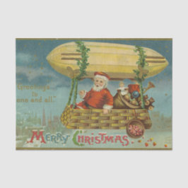 Papel De Seda Papais noeis Zeppelin Vintage Victorian Engraçado 
