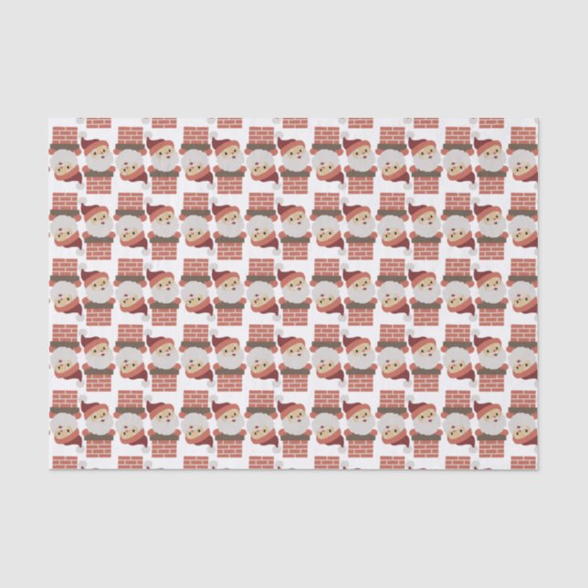 Papel De Seda Papeis de Natal da Chimney Santa Claus (Frente )