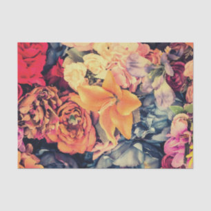 Papel De Seda Papel-chave das flores de outono de Mosaico
