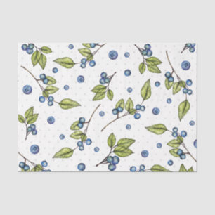 Papel De Seda Papel-chave fresco de amoras-azuis