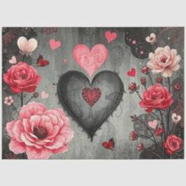 Papel De Seda Papel-chave gótico-Abstrato romântico