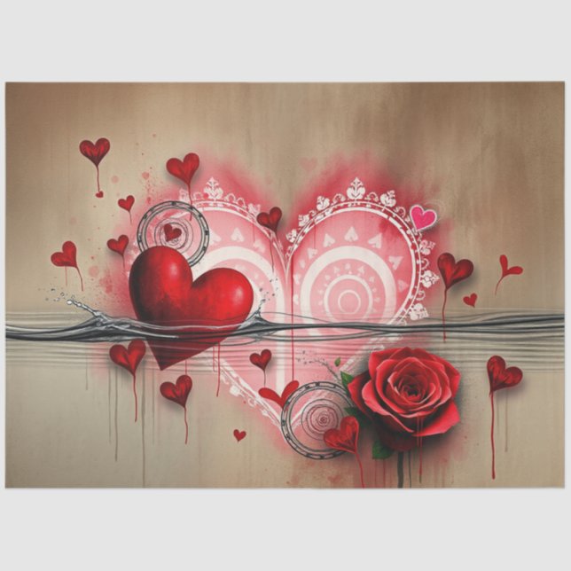 Papel De Seda Papel-chave gótico-Abstrato romântico (Frente )