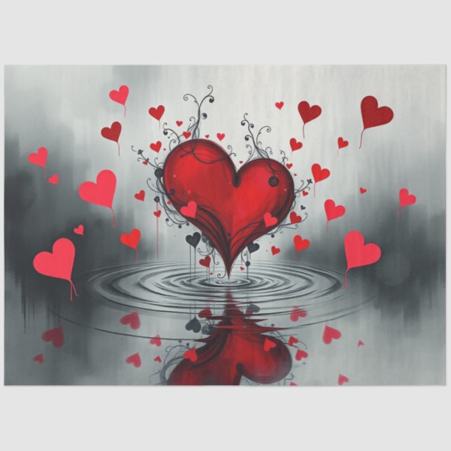 Papel De Seda Papel-chave gótico-Abstrato romântico (Frente )