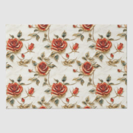 Papel De Seda Papel-chave para Rosas Dourados vermelhos