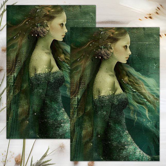 PAPEL DE SEDA PAPEL DECOUPAGE SEDA DA SEREIA (THE MERMAID DECOUPAGE TISSUE PAPER)