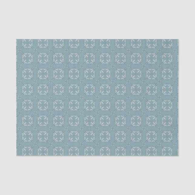 Papel De Seda Papel-Padrão Azul Fleur-de-Lis (Frente )