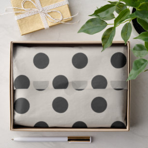 Papel De Seda Papel-Padrão Chic Preto para Grandes Bolinhas