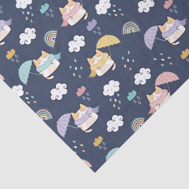 Papel De Seda Papel-Padrão Cozy Rainy Day (Detalhes)