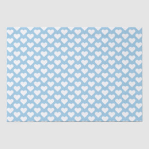 Papel De Seda Papel-Padrão de Corações Azuis Minúsculos