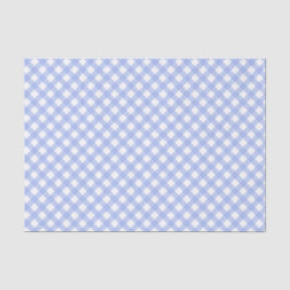 Papel De Seda Papel-Padrão de Gingham Azul-Bebê