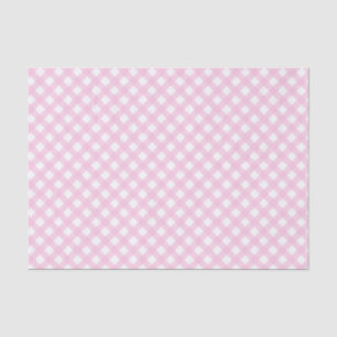 Papel De Seda Papel-Padrão de Gingham Rosa Suave