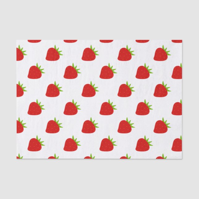 Papel De Seda Papel-Padrão de Morango Cuto (Frente )