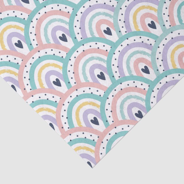 Papel De Seda Papel-Padrão em Papel-Padrão do Arco-Íris de Paste (Detalhes)