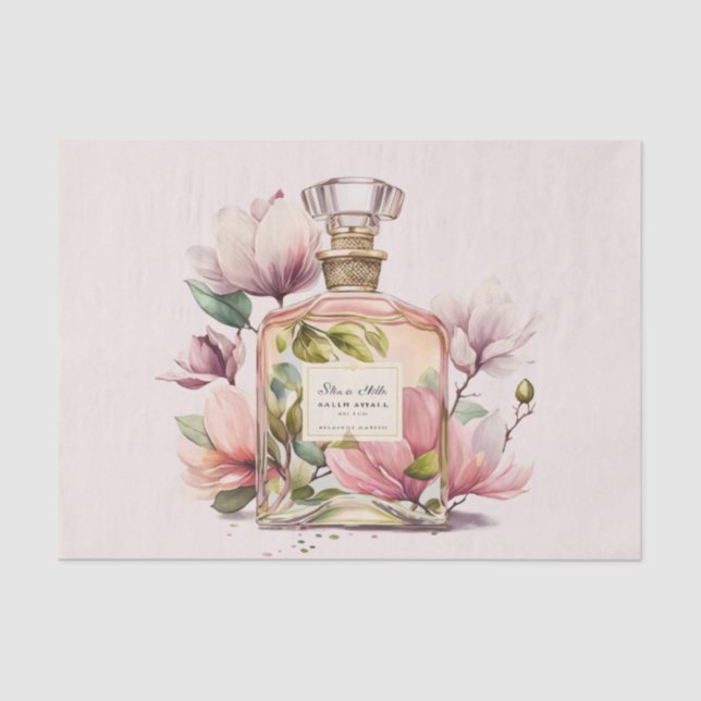 Papel De Seda Papel-Padrão Ilustração de Frasco de Perfume (Frente )