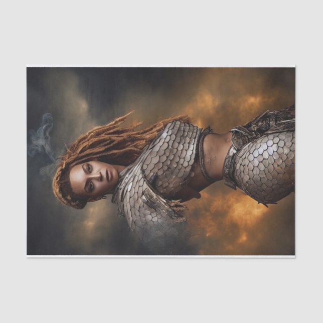 Papel De Seda Papel-Padrão Rainha Africano (Frente )