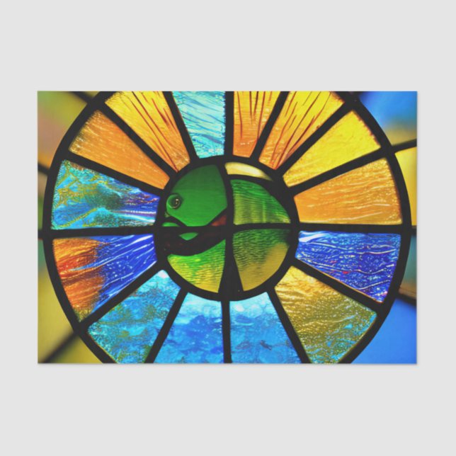 Papel De Seda Papel-Tecido de Decoupage com Efeito de Vidro Obti (Frente )