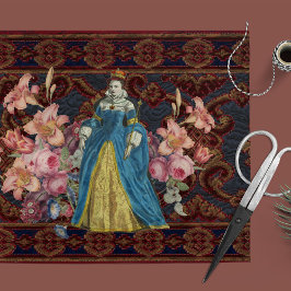 Papel De Seda Papel-Tecido de Decoupage Floral de Tapeçaria Real