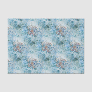 Papel De Seda Papel-Tecido de Pintura de Polvo de Mar Lulas Giga