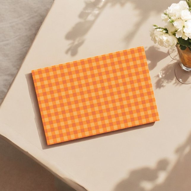 Papel De Seda Papel-Tecido de Xadrez Búfalo Laranja (Criador carregado)