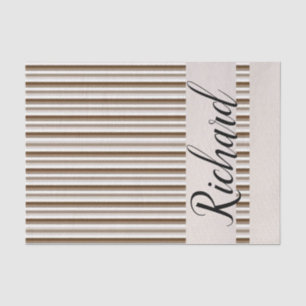 Papel De Seda Papel-Tecido - Stripes Marrons