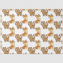 Papel De Seda Papel-tecidos de Design de animais cúbicos