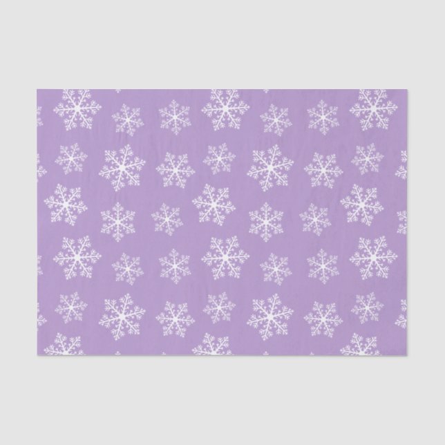 Papel De Seda Papel-tecidos em flocos de neve roxos (Frente )