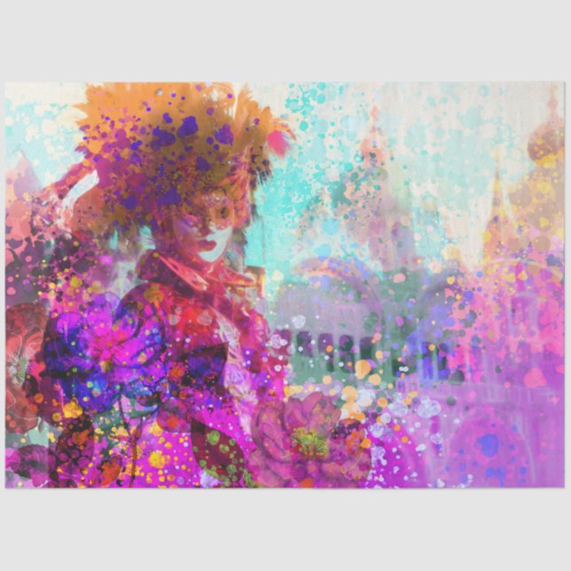 Papel De Seda Papel-Teclado Veneziano (Frente )