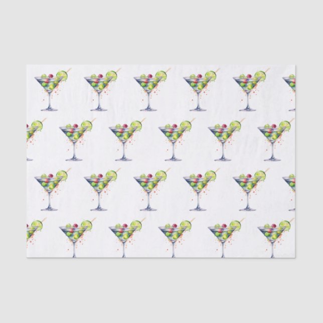 Papel De Seda Papel-toalha temático Las Vegas Martini (Frente )