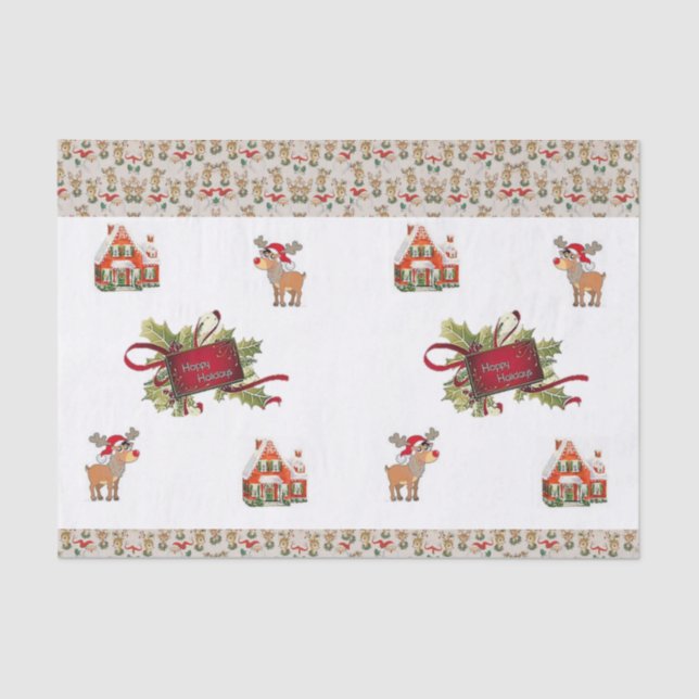 Papel De Seda Papelaria decorativa, natal (Frente )