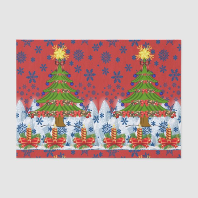 Papel De Seda Papelaria decorativa, natal (Frente )
