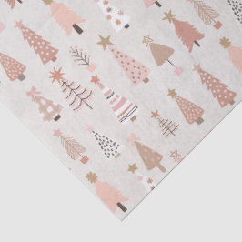 Papel De Seda Papier de soie Sapin Noël Rose Scandinave