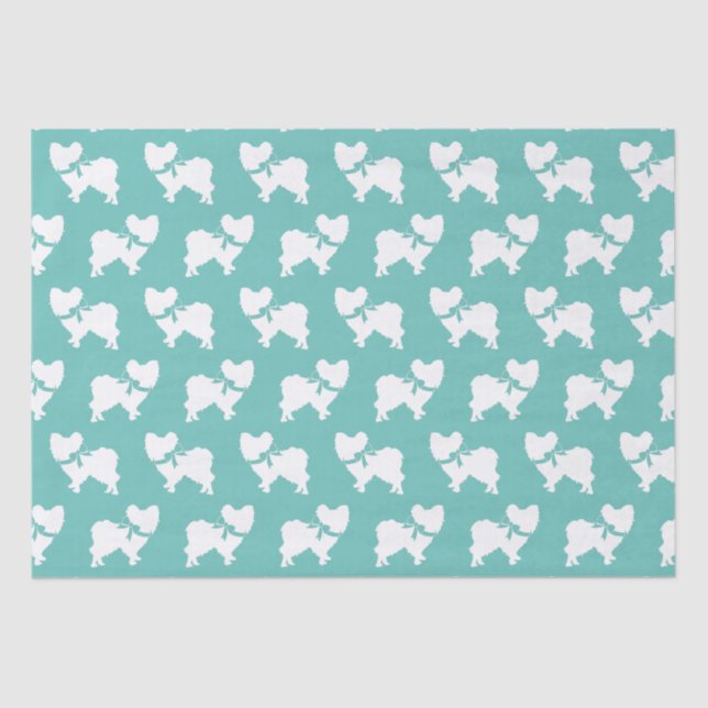 Papel De Seda Papillon Dog Puppy (Frente )