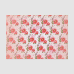 Papel De Seda Papoila do vintage floral