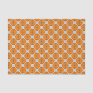Papel De Seda Papoila Minimalista Negrito Texturizada Laranja Fl