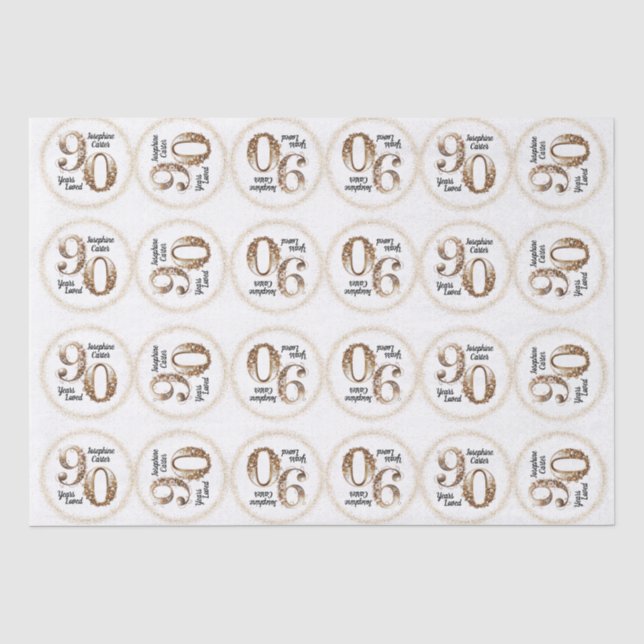 Papel de Seda para 90º Aniversário (Frente )