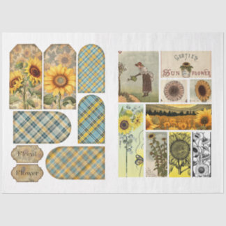 Papel De Seda Para Artistas Artesanais Ephemera De Girassol
