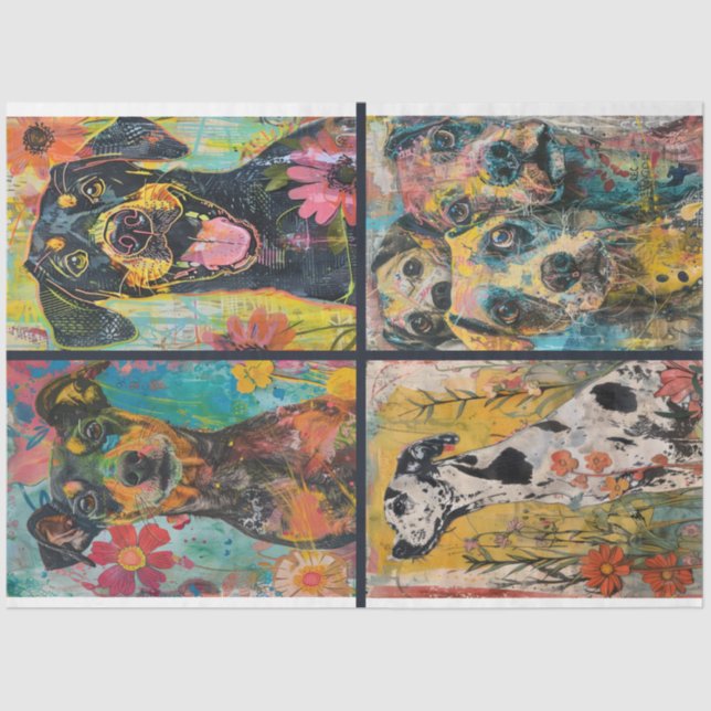 Papel De Seda Para Artistas Cachorros Parecido Com Diários De Li (Frente )