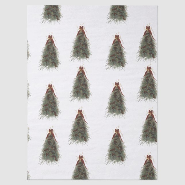 Papel de Seda para Árvore de Natal Elegante (Frente )