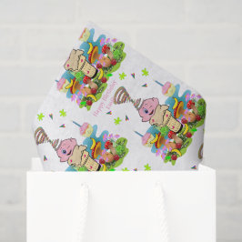 Papel de Seda para Bolo de Aniversário Rosa