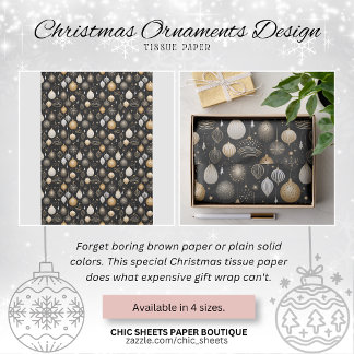 Papel de Seda para Decoração de Enfeites de Natal